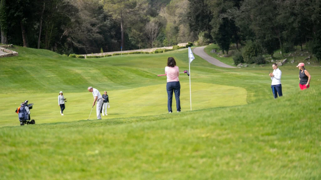 Les participants sur le green