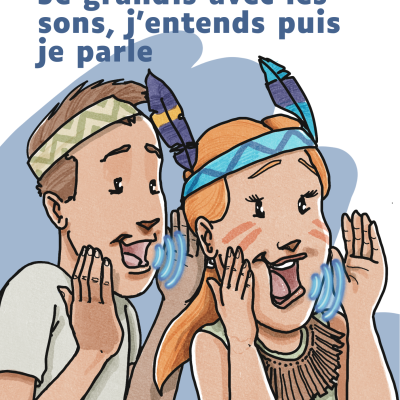 Dessin de deux enfants qui parlent
